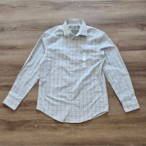 Goodfellow & Co Men's White And Gray Plaid Shirt Size M